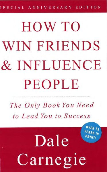 How to Win Friends and Influence People by Dale Carnegie book cover