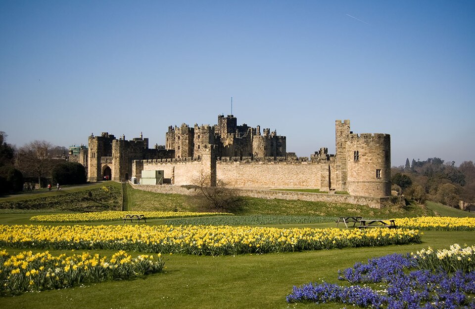 Alnwick Castle in Northumberland, which stood in for Hogwarts in the first films