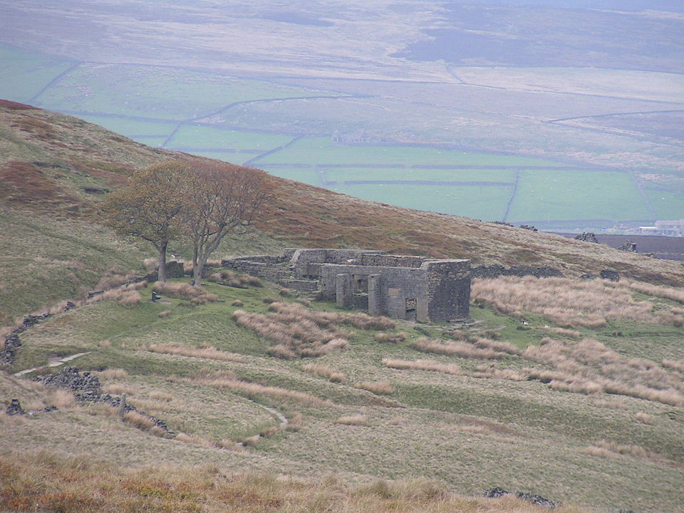 Top Withens, a ruined farmhouse on the moors above Haworth, often linked to Wuthering Heights