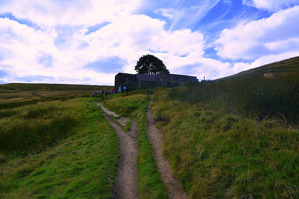 The ruin of Top Withens on the open moor